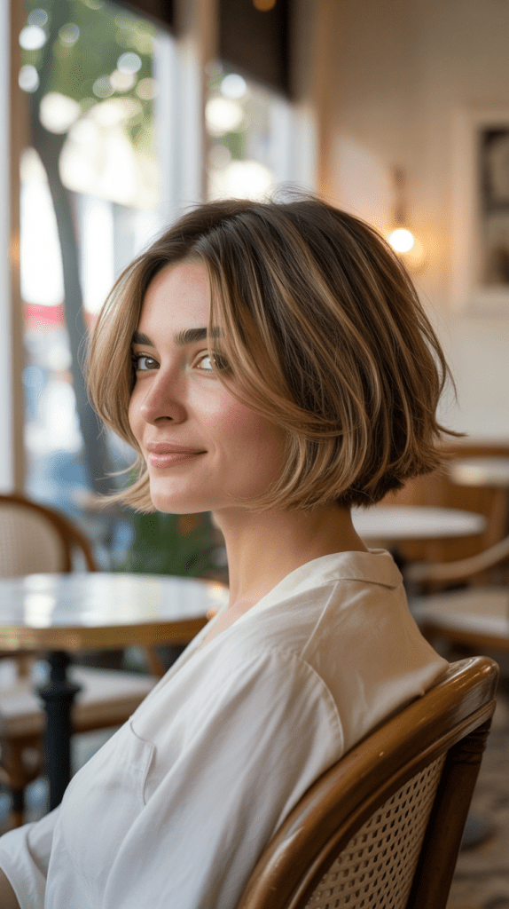 Lived-In Layered French Bob