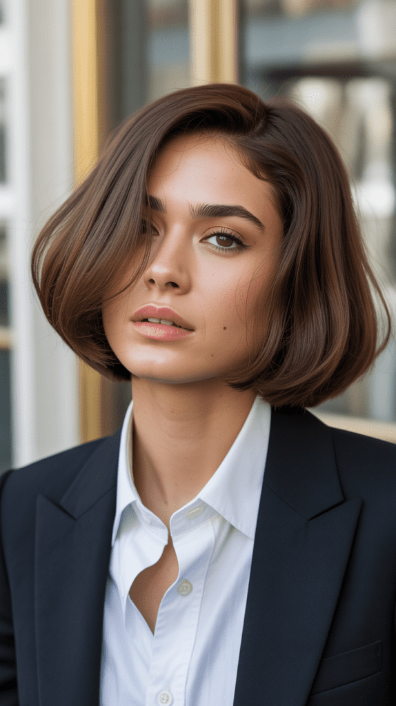 Classic French Bob with Modern Layer Adaptation
