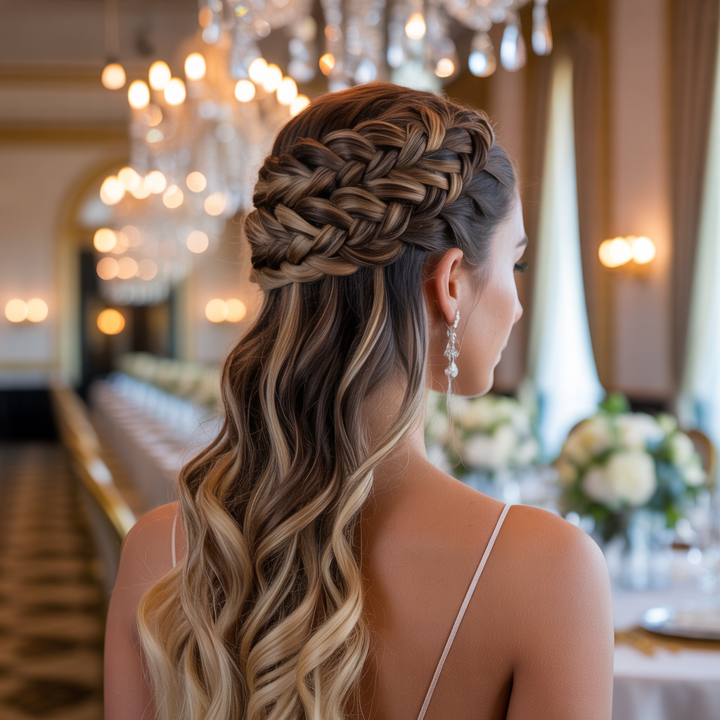 Sophisticated Multi-Level Braided Updo