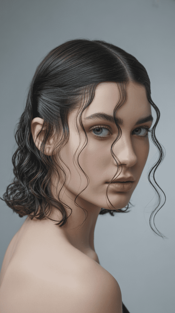 Wavy Bob with Pieced-Out Texture