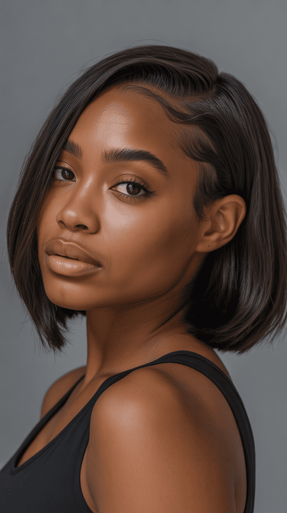 Sleek Lob with Undercut