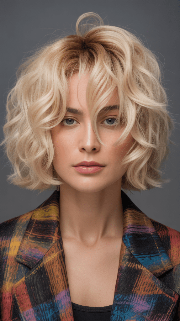 Multi-Textured Blonde Bob
