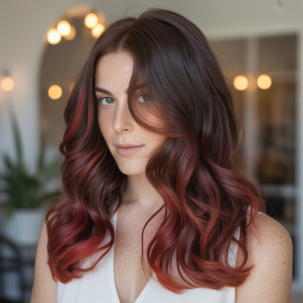 Mahogany and Auburn Accents