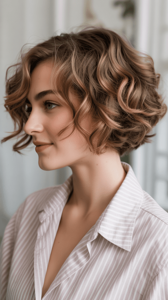 Inverted Curly Bob