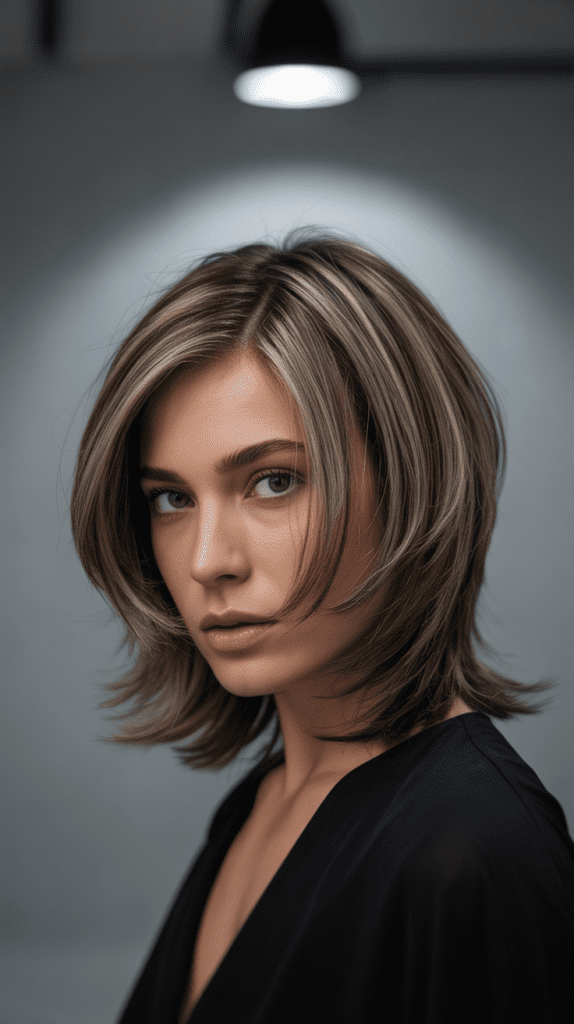 Layered Angled Long Bob