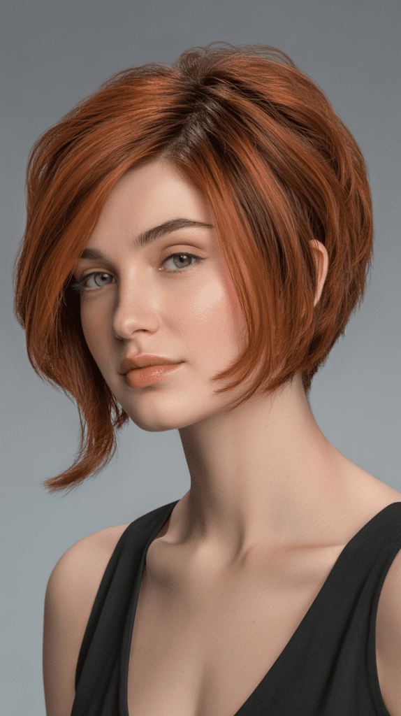 Inverted French Bob with Stacked Layers