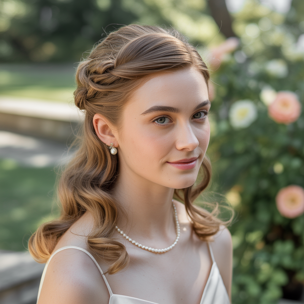 Half-Up Twisted Updo