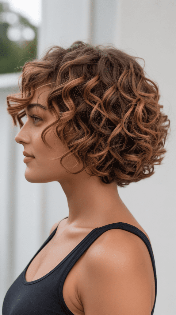 Graduated Bob with Natural Curl Enhancement