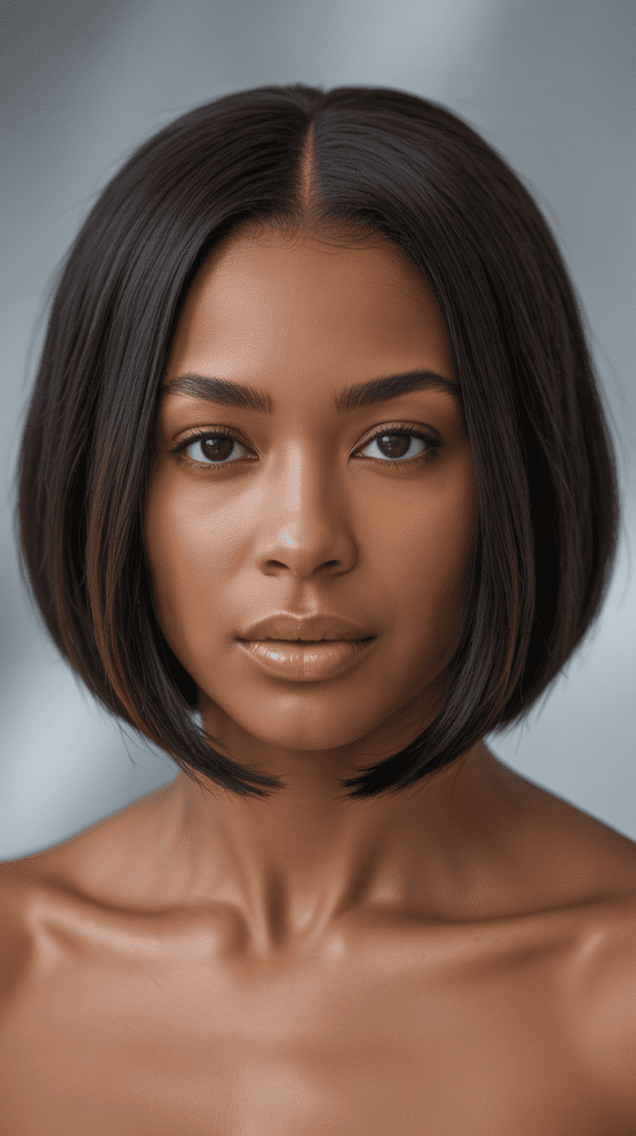 Chin-Length Bob with Center Part