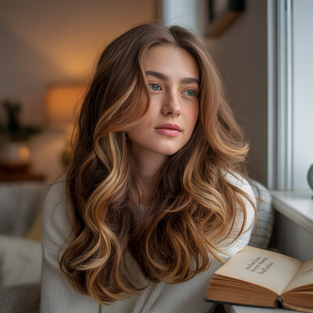  Chestnut Brown with Amber Highlights