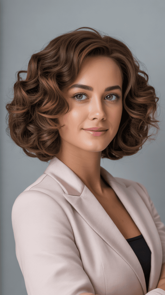 Rounded Curly Bob