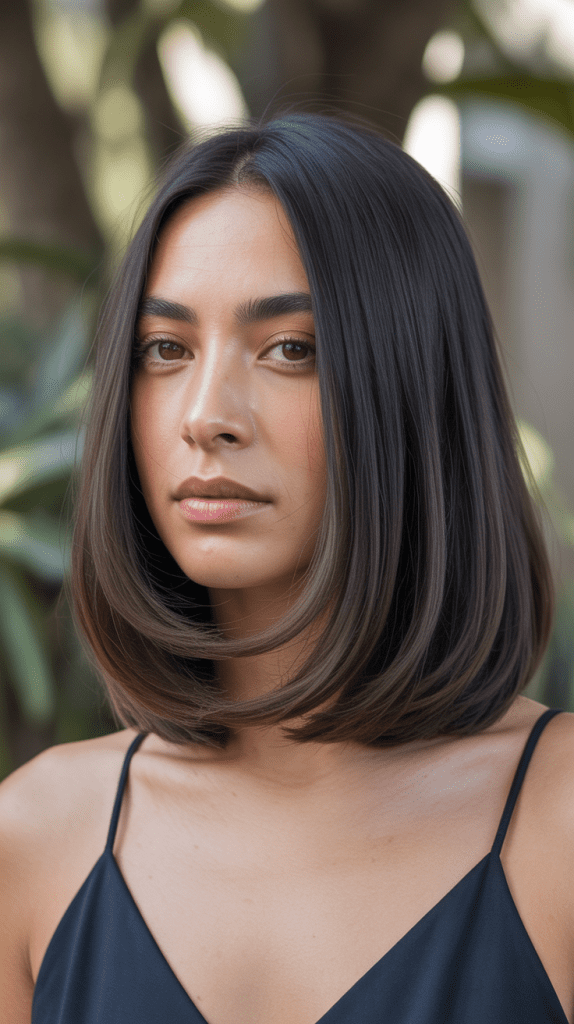 Layered Jellyfish Lob with Subtle Graduation