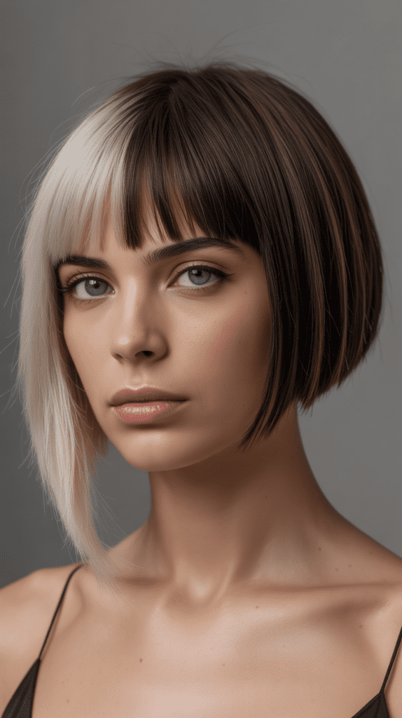 Asymmetrical Bob with Angular Fringe