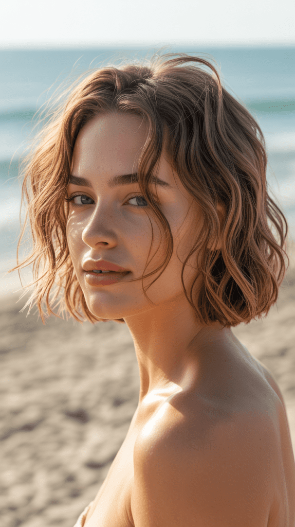 Tousled Beachy Wavy Bob
