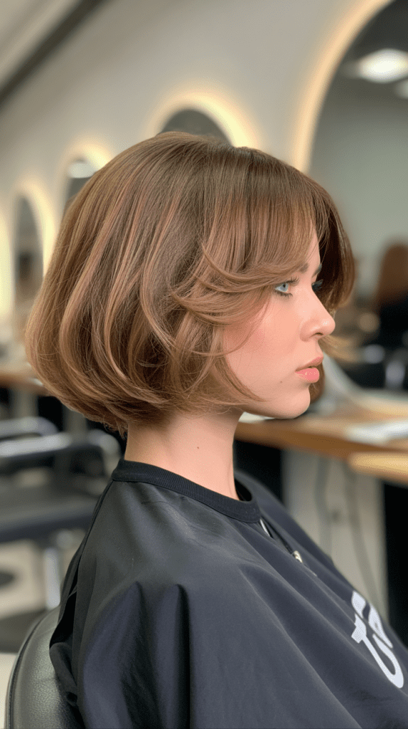 Razored French Bob with Feathered Layers