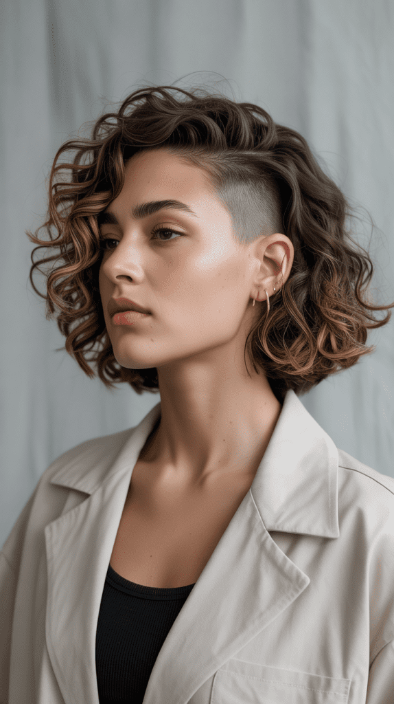 Bouncy Curls with Soft Undercut