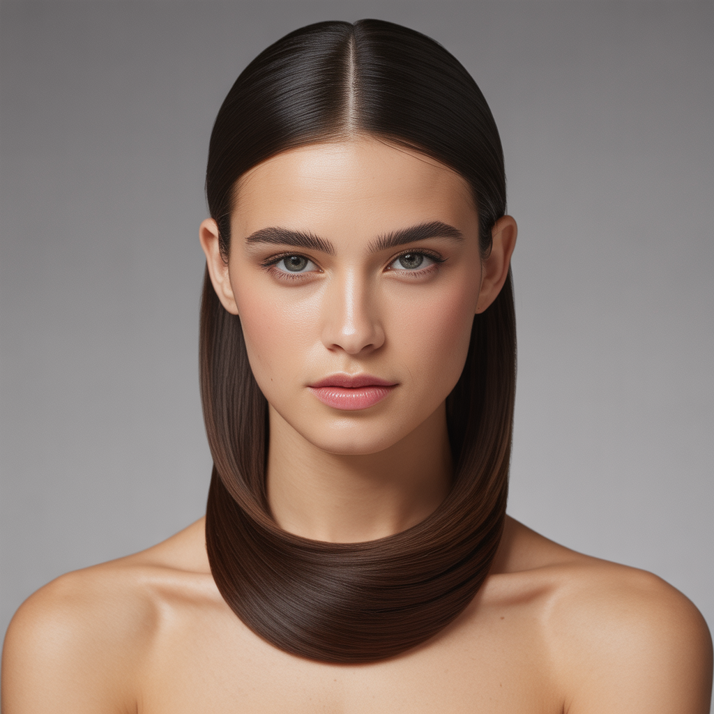 Sleek Middle Part Ponytail