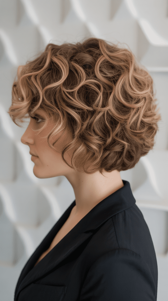 Stacked Curly Bob