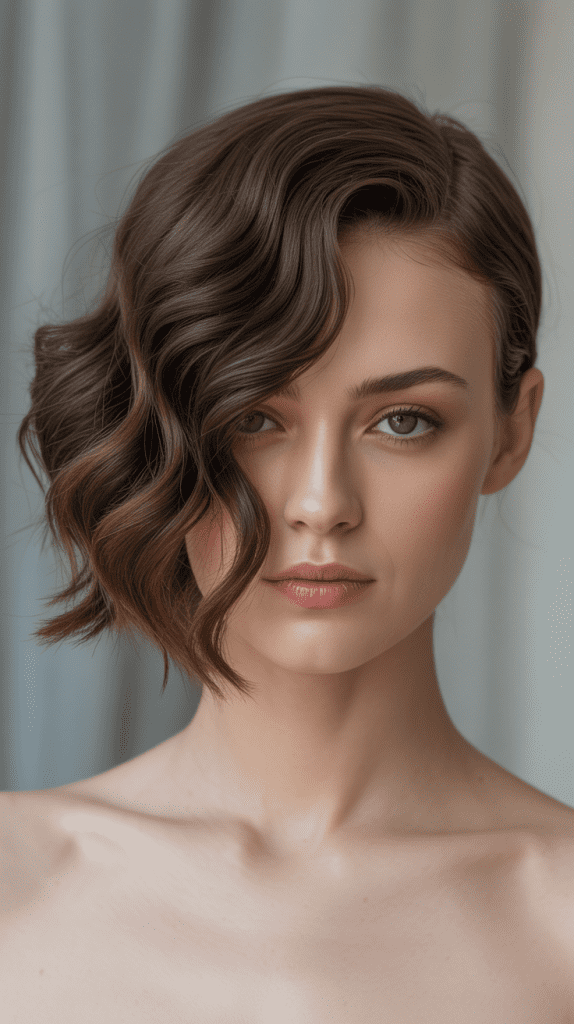 Wavy Bob with Deep Side Part