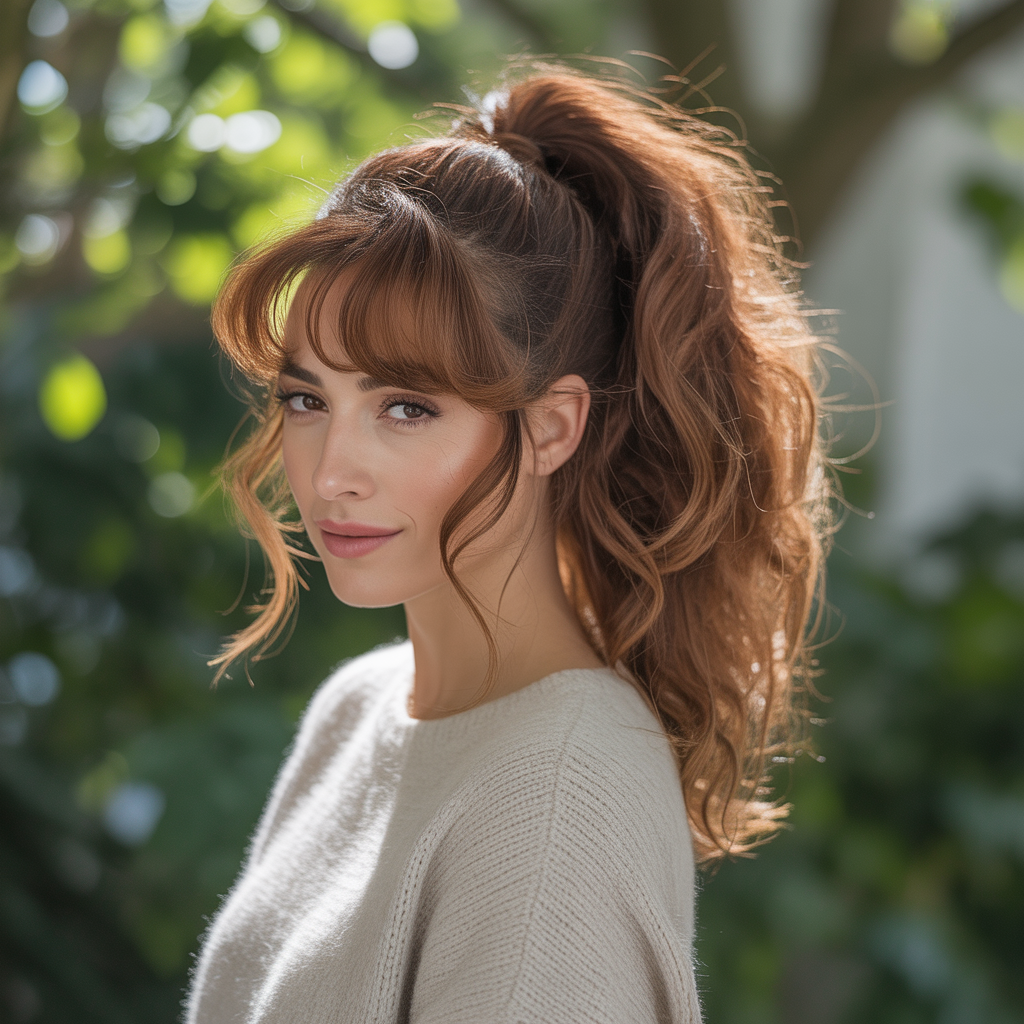 Textured Ponytail with Volume