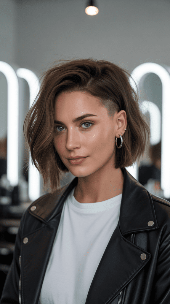 Edgy Choppy Bob with Undercut