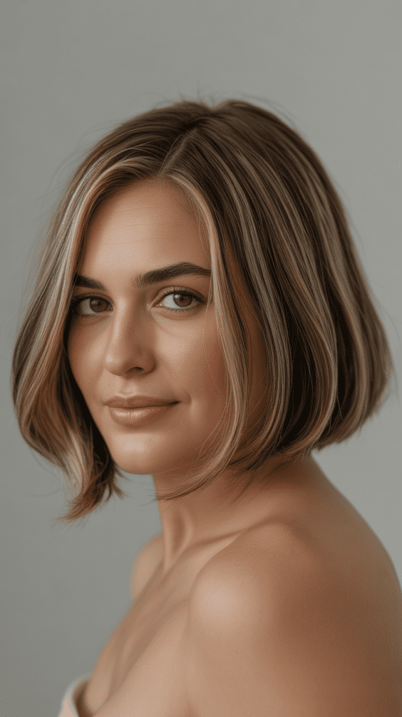 A-Line Bob with Face-Framing Highlights