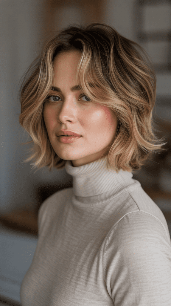 Layered French Bob with Face-Framing Highlights