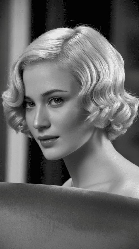 Layered Shaggy Bob with Banana Curls