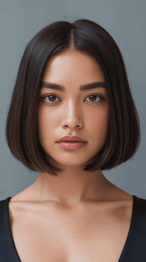 Blunt Bob with Center Part