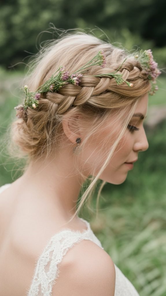 The Braided Crown Updo