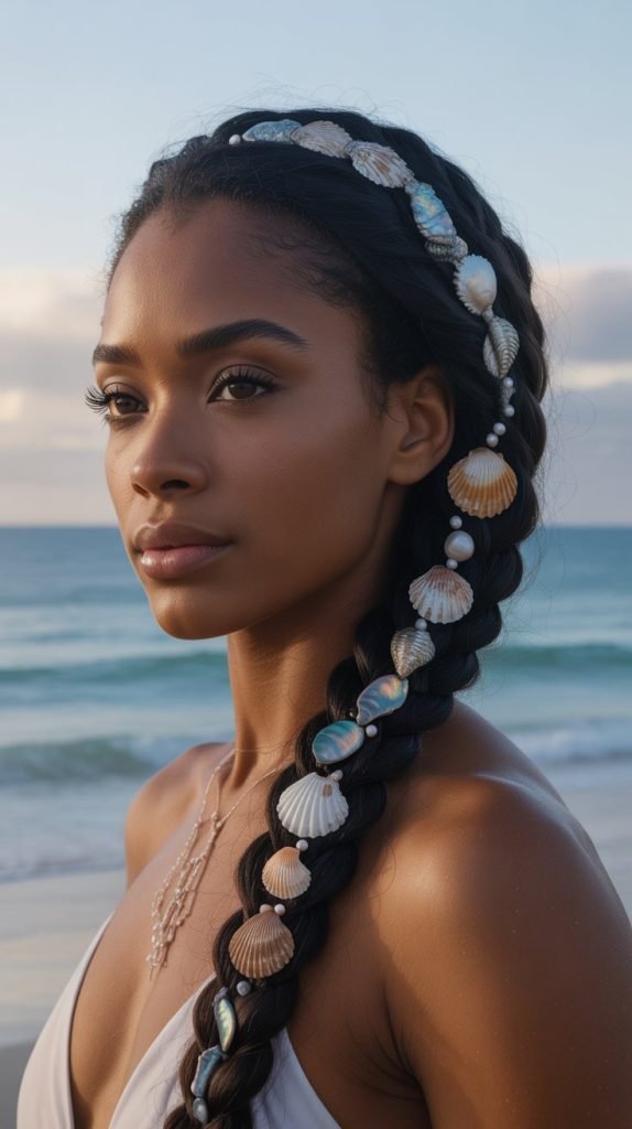  Mermaid Braid with Shells
