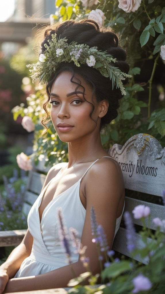 Twisted Crown with Flower Accessories