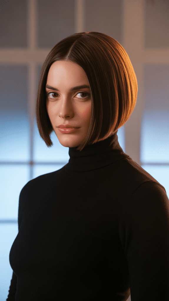 Straight French Bob with Blunt Ends