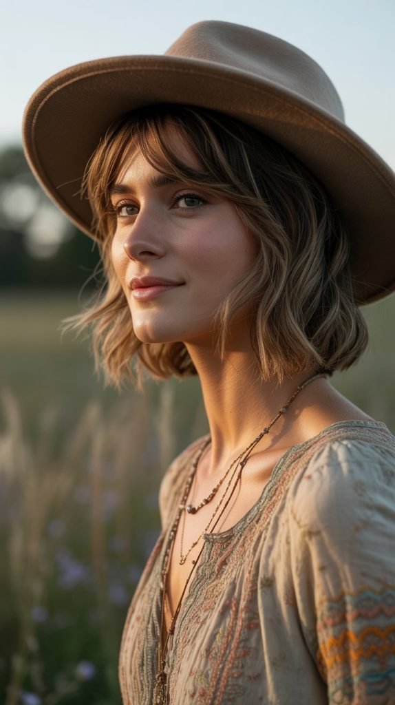 Shaggy Bob with Feathered Fringe