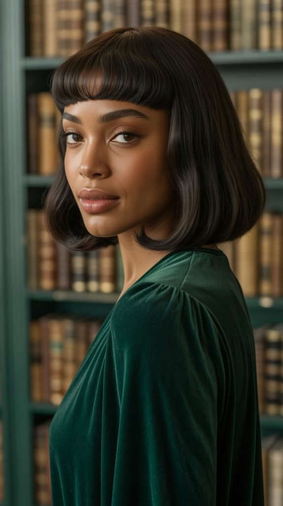 Bob with Curtain Bangs