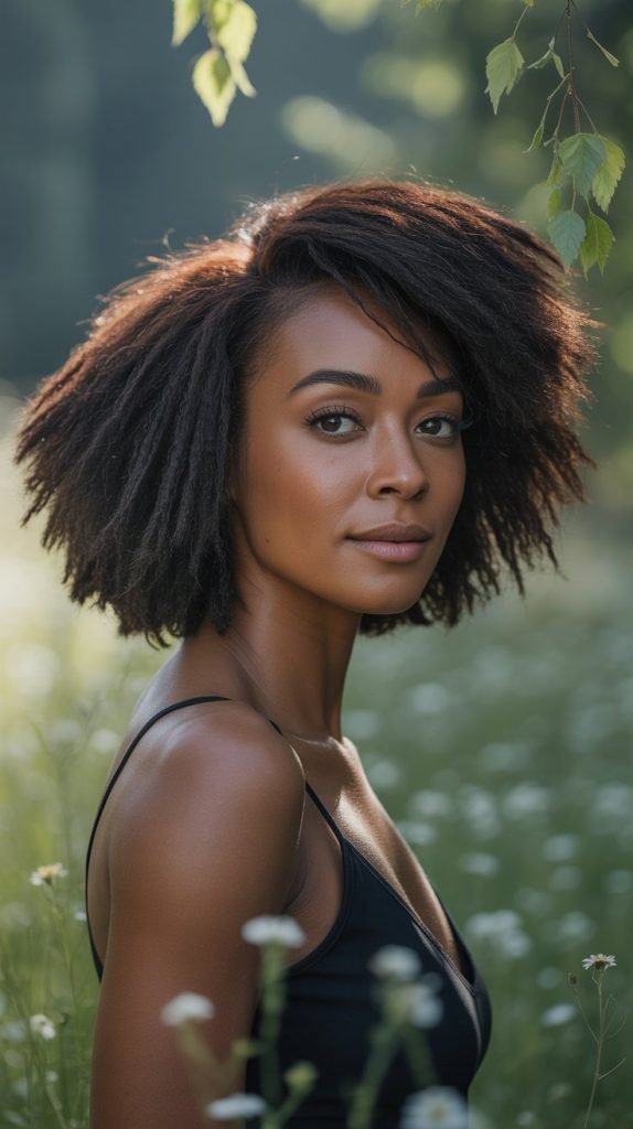 Feathered Bob with Natural Texture