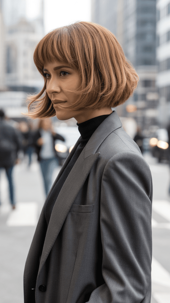 Textured Shag Bob with Swoopy Fringe