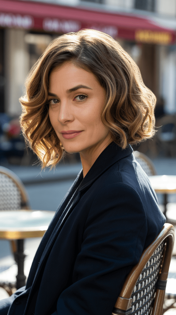 Shaggy French Bob with Loose Spiral Waves