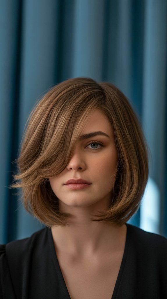 Layered Bob with Graduated Side Sweep