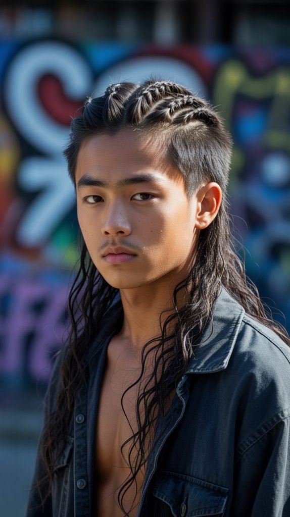 Long Hair with Twisted Front Sections