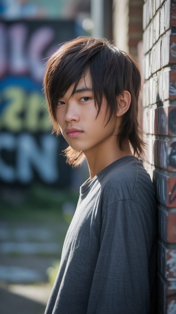 Long Hair with Choppy Bangs