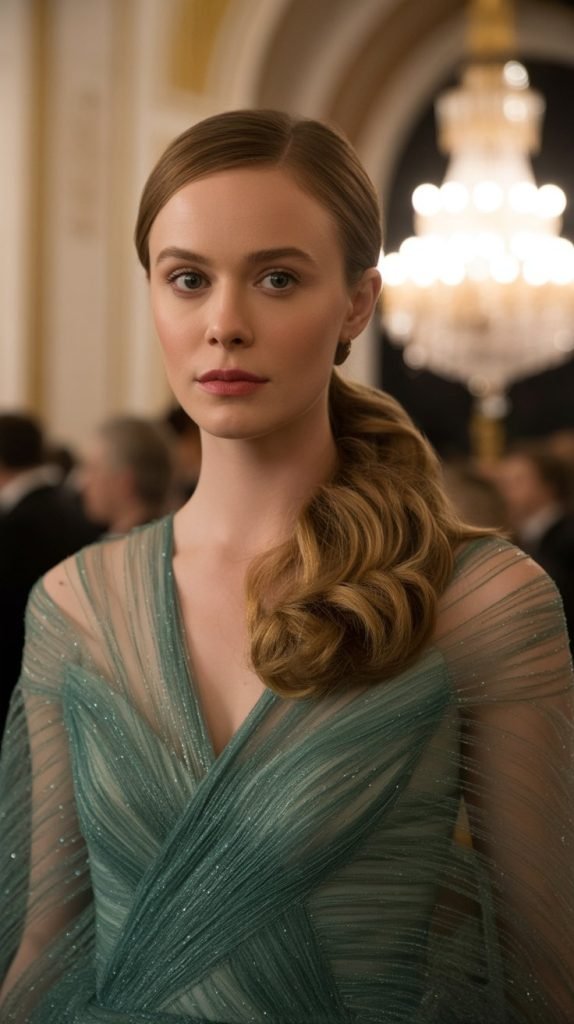 18. Low Side Ponytail with Waves