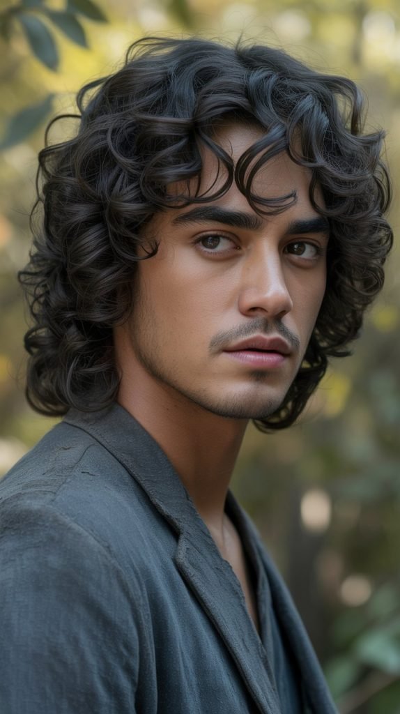 Long Curly Layers with Face Frame