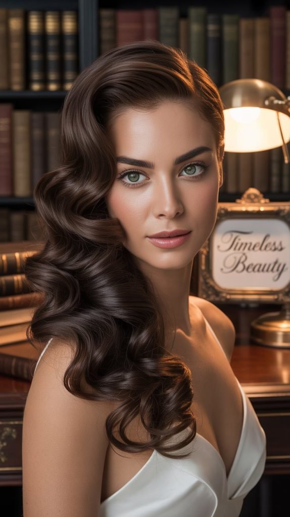  Long Curly Cut with Side Part Face-Framing