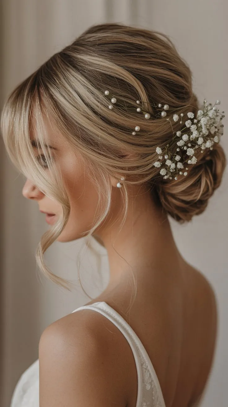 Romantic Side-Swept Updo