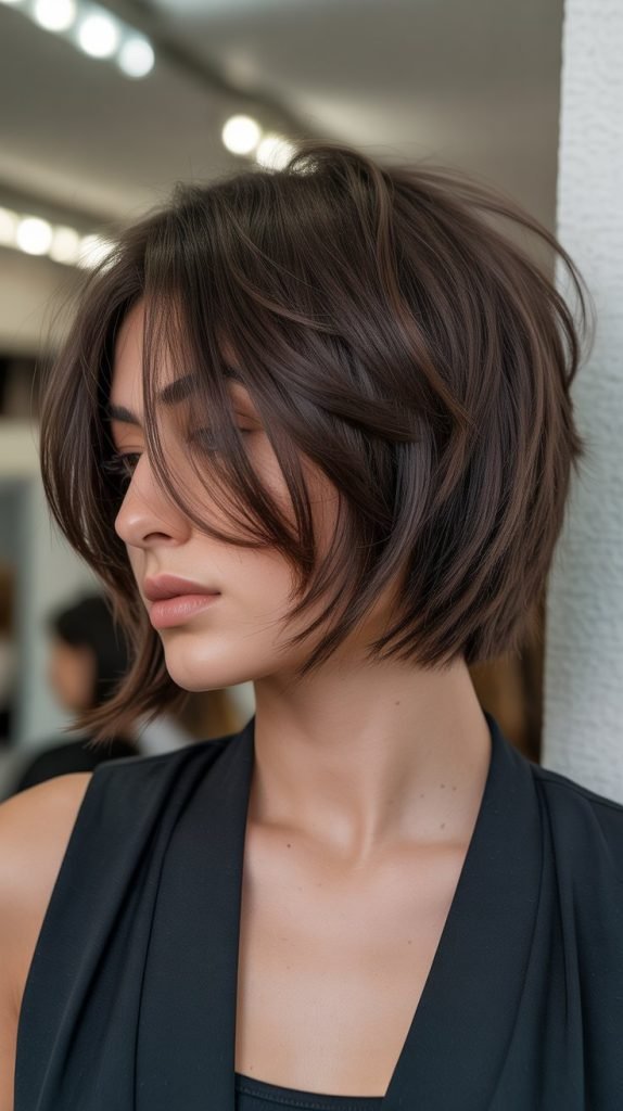 Layered French Bob with Internal Texture