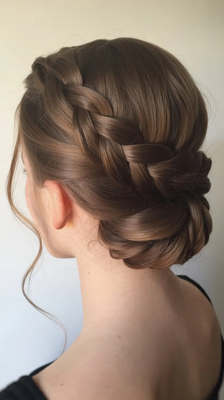 Dutch Crown Braid Updo