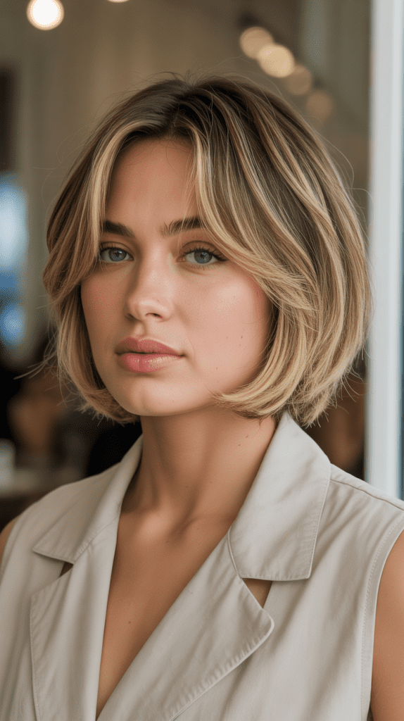 Layered French Bob with Face-Framing Pieces
