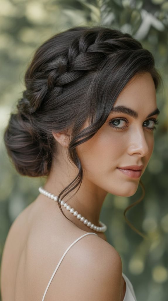  Textured Chignon with Braided Detail