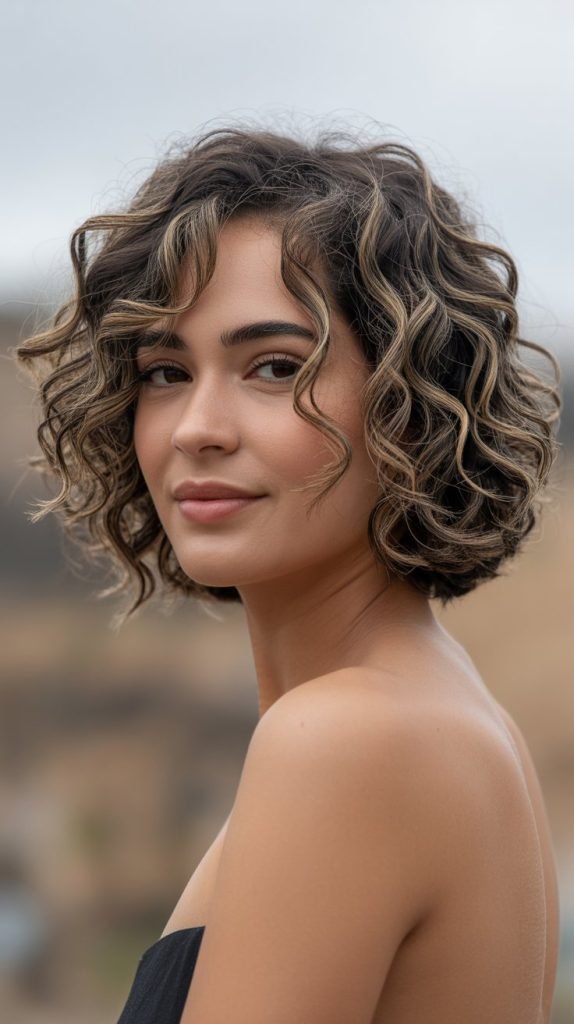  Curly-Wavy Bob Hybrid